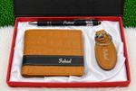 Crocodile leather wallet keychain and pen in gift box in Pakistan