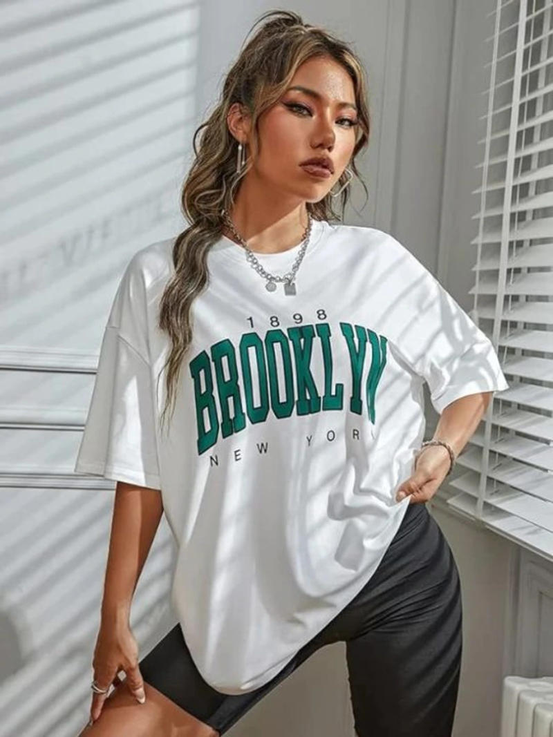 1998 Brooklyn Custom Printed Drop Shoulder T-Shirt in Pakistan