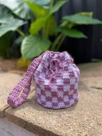 Crochet Bucket Bag for Women