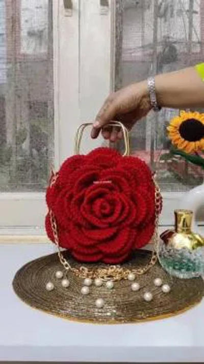 Crochet Flower Handbag