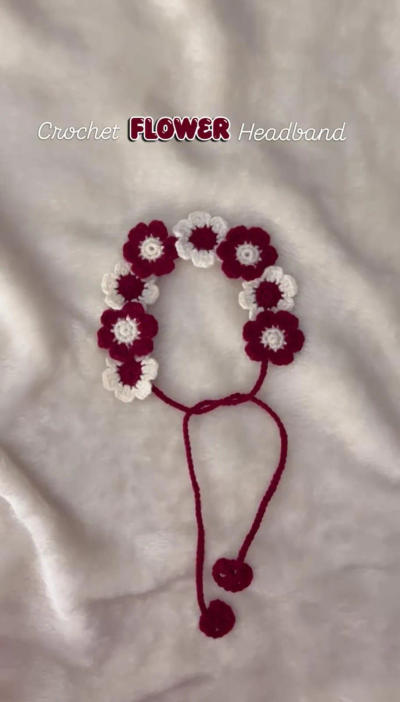 Crochet Flower Headband