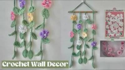 Crochet Flower Wall Hanging