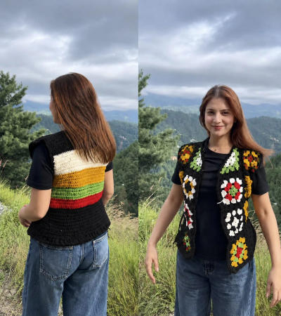Crochet Granny Square Cardigan