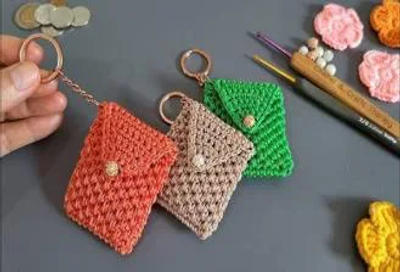 Crochet Mini Bag Keychain