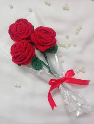 Crochet Rose Flower Bouquet