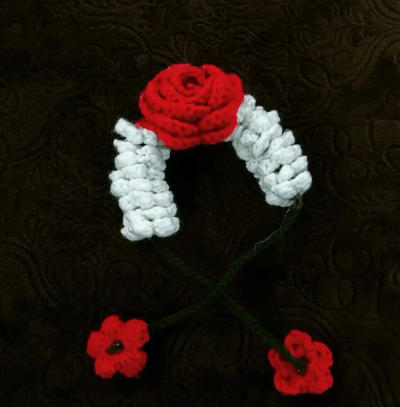Crochet Rose Gajra with Dori