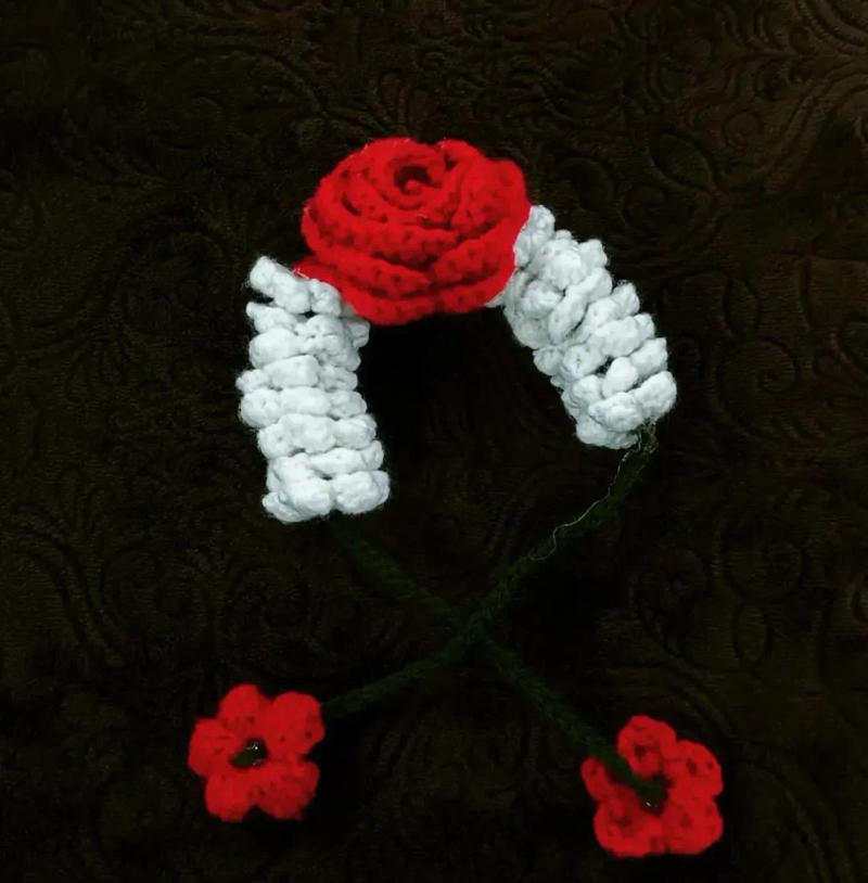 Crochet Rose Gajra with Dori