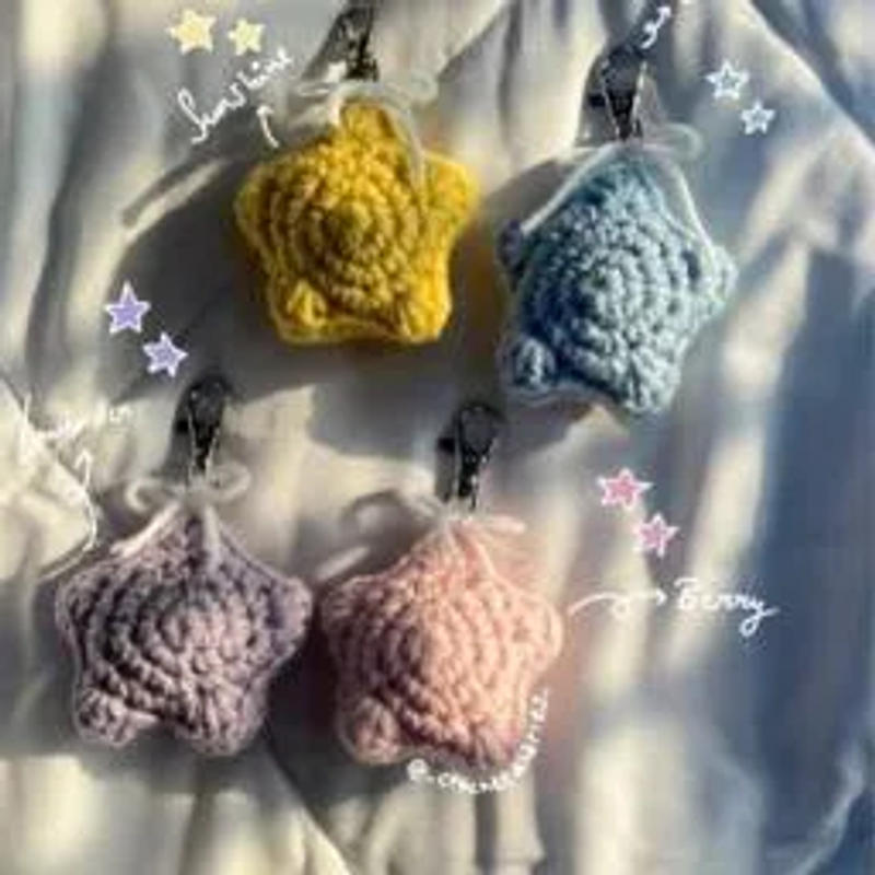 Crochet Star Keychain