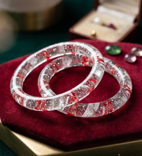 Crystal Resin Bangles