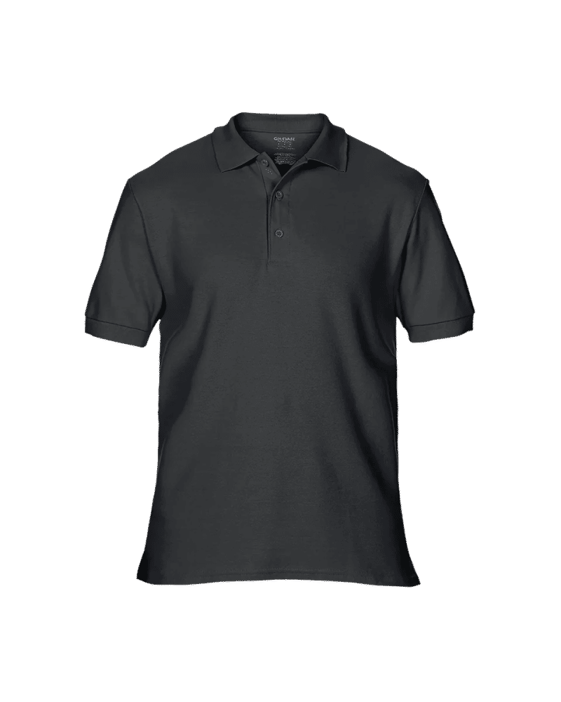 Custom Printed Black Pique Polo Shirt in Pakistan
