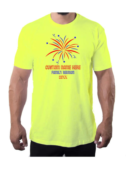Custom Name & Image Printed Yellow T-Shirt in Pakistan