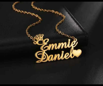 Custom Name Necklace — Gold Plated with Box