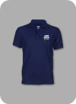 Custom Printed Blue Polo Shirt in Pakistan