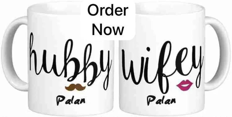 Floral Name Mug — Corner Bouquet Design