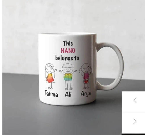 Floral Rose Name Mug — White Ceramic — Rs 850 in Pakistan