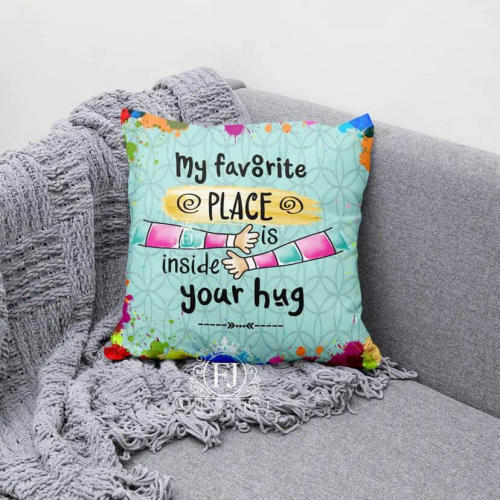 Floral Wreath Pink Photo Cushion — Rs 700 in Pakistan