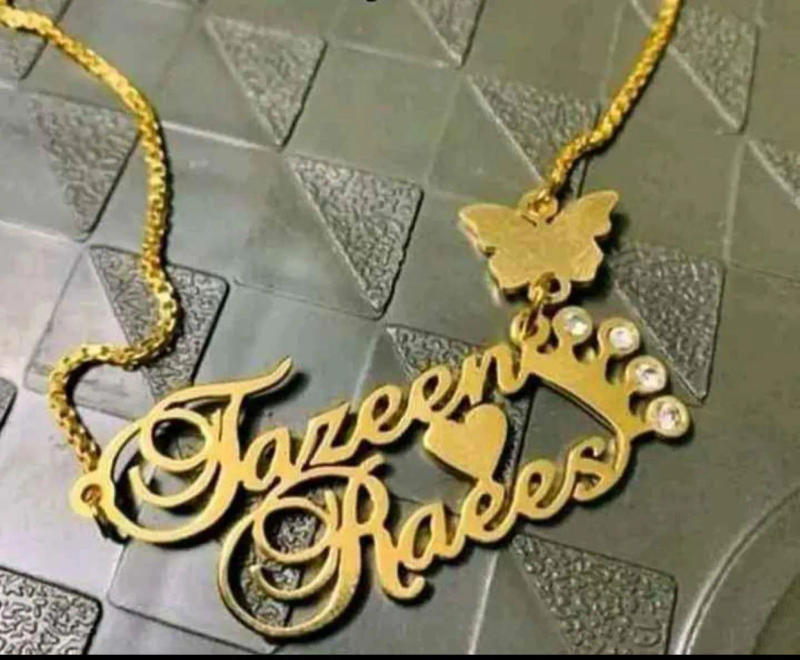Gold Couple Names Infinity Necklace