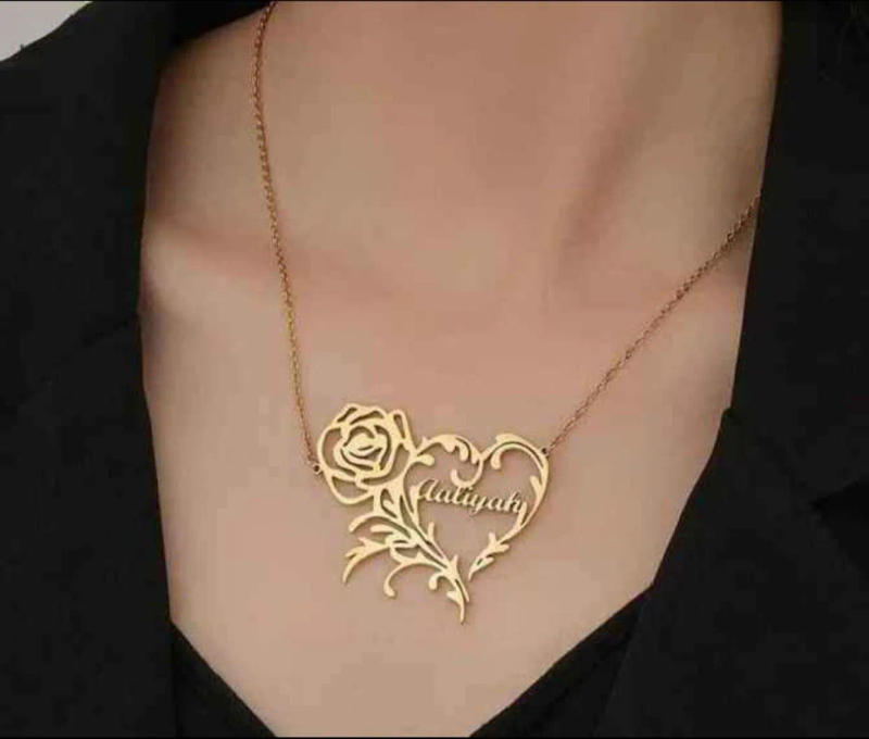 Gold Wing Heart Locket with Diamonds