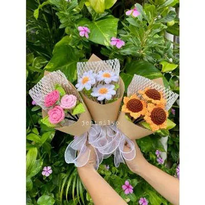 Handmade Crochet Flower Bouquet