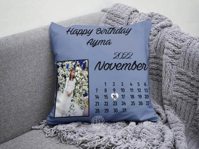 "Happy Anniversary" Couple Photo Cushion