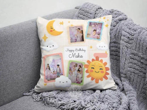 "Happy Anniversary" Couple Photo Cushion — Rs 700 in Pakistan
