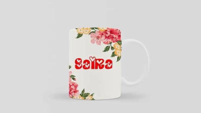 "Happy Anniversary" Hearts Name Mug