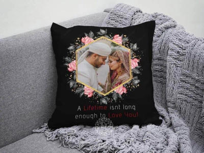"Happy Birthday" Colourful Hearts Cushion