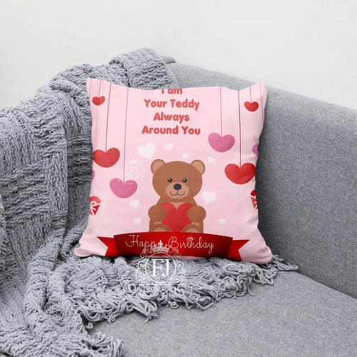 "Happy Birthday" Colourful Hearts Cushion — Rs 700 in Pakistan