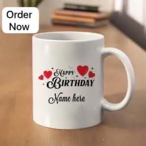 "Happy Birthday" Name Printed Mug — Rs 850 in Pakistan