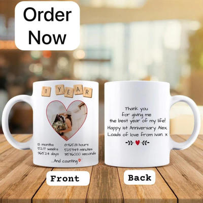 "I Love You" Couple Names Mug