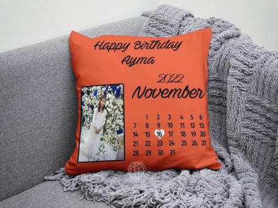 "Love You to the Moon" Star Photo Cushion