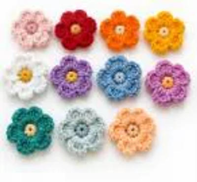 Mini Crochet Flowers Pack of 12