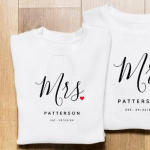 Mr & Mrs Custom Name Printed Couple T-Shirts in Pakistan