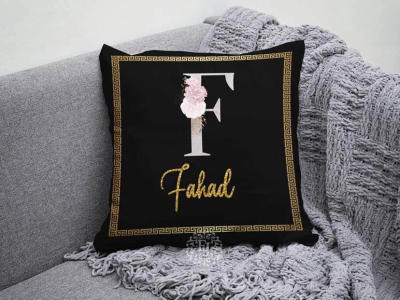 "Our Love Story" Dark Collage Photo Cushion