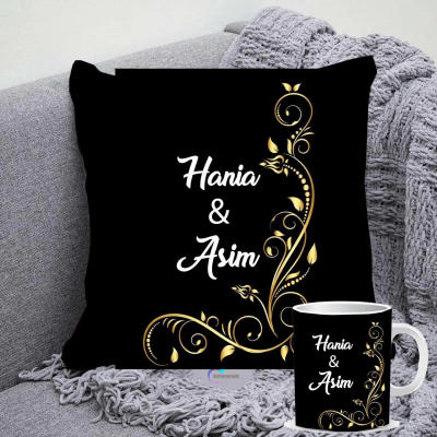 Rose Gold Heart Photo Cushion