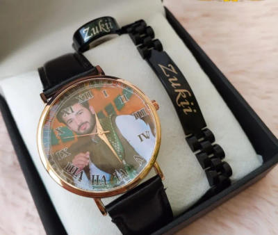 Signature Luxe Trio – Watch, Bracelet & Name Ring (Black)