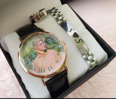 Signature Luxe Trio – Watch, Bracelet & Name Ring (Silver)