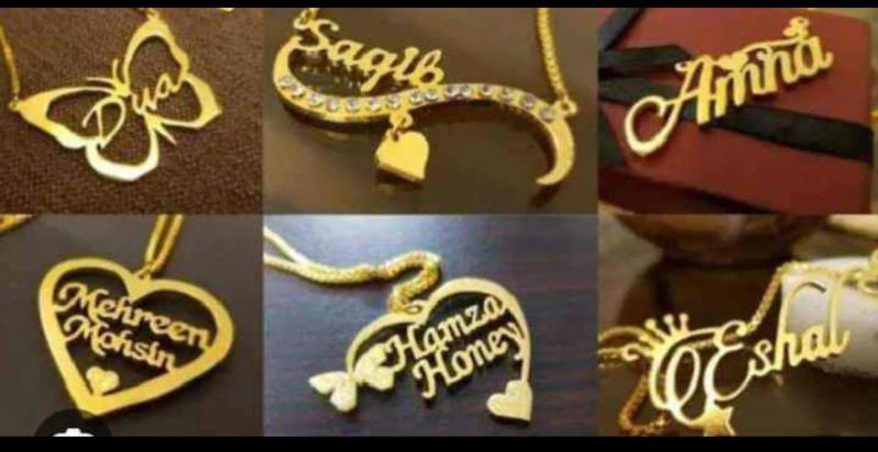 Silver Script Couple Name Necklace