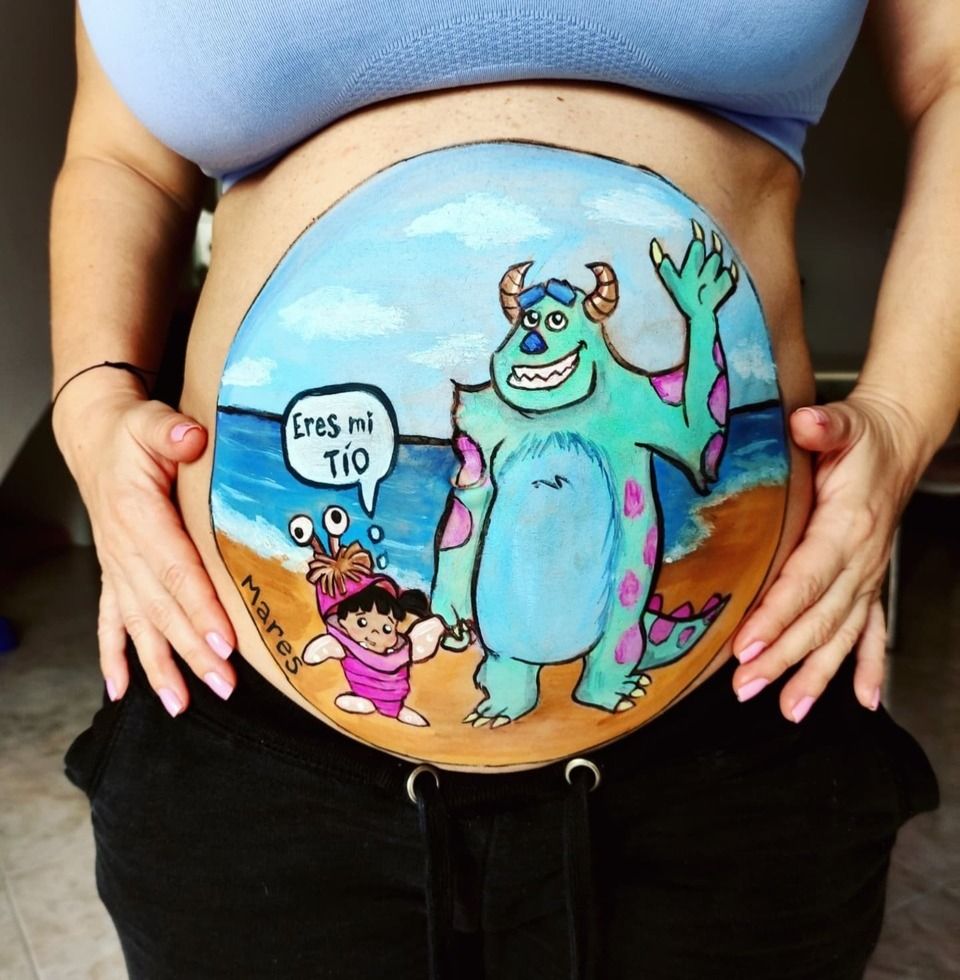 Dibujos para pintar en la barriga de embarazadas  dibujar en la barriga:  arte, body paint 