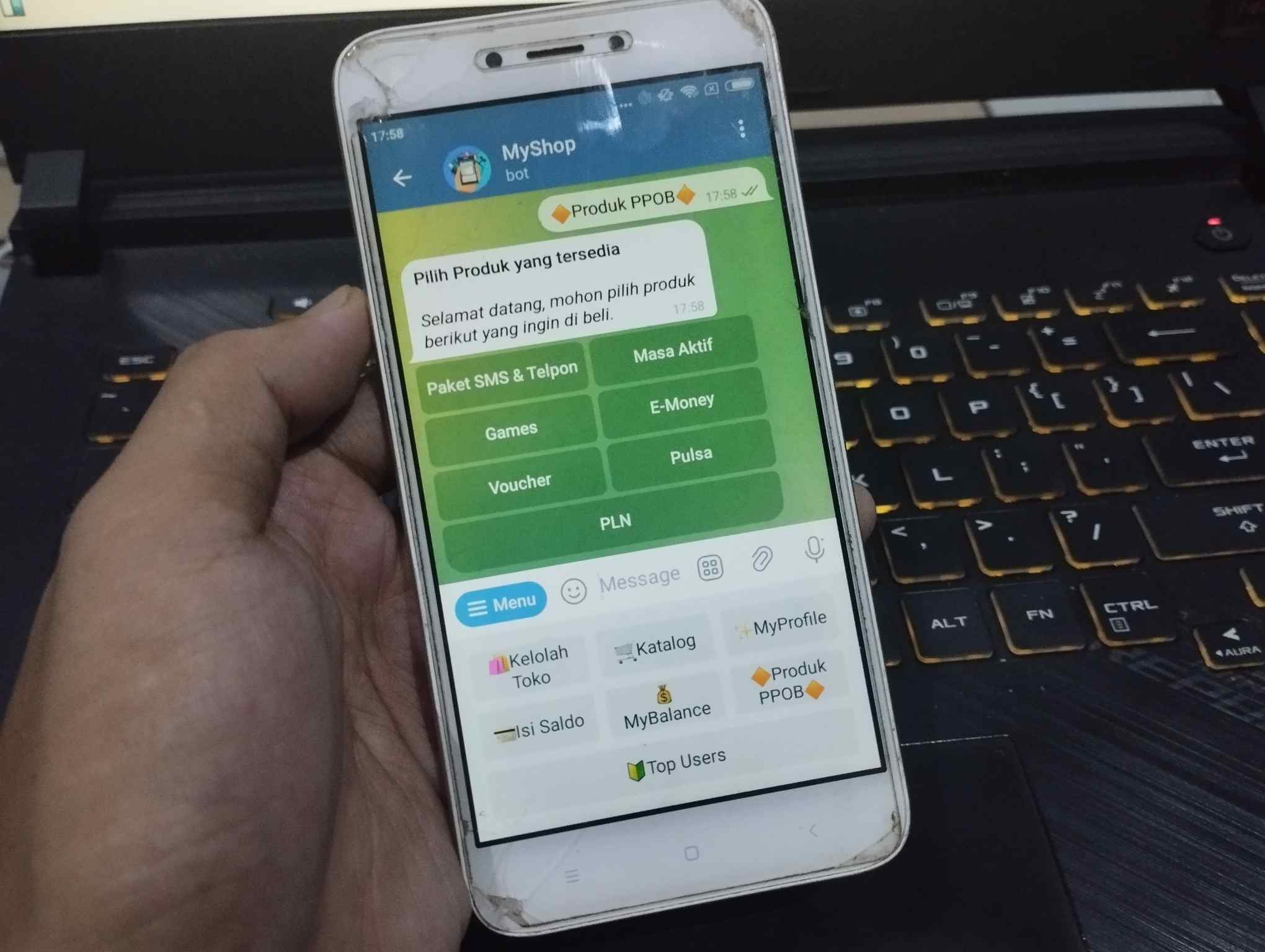 Bot telegram topup games dan PPOB