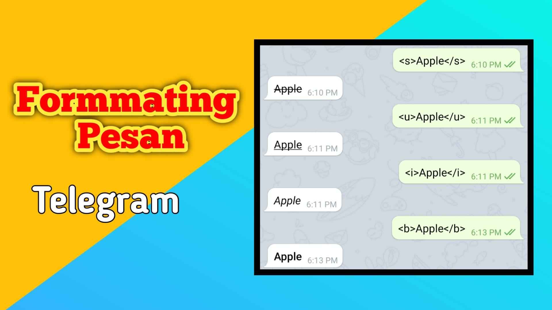 Cara memformat pesan di telegram full