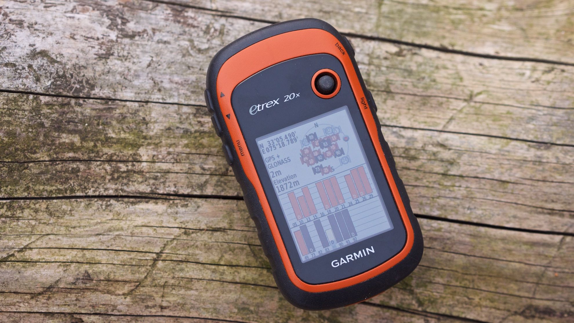 Garmin Etrex 20x review - GPS satellite fix screen and speed