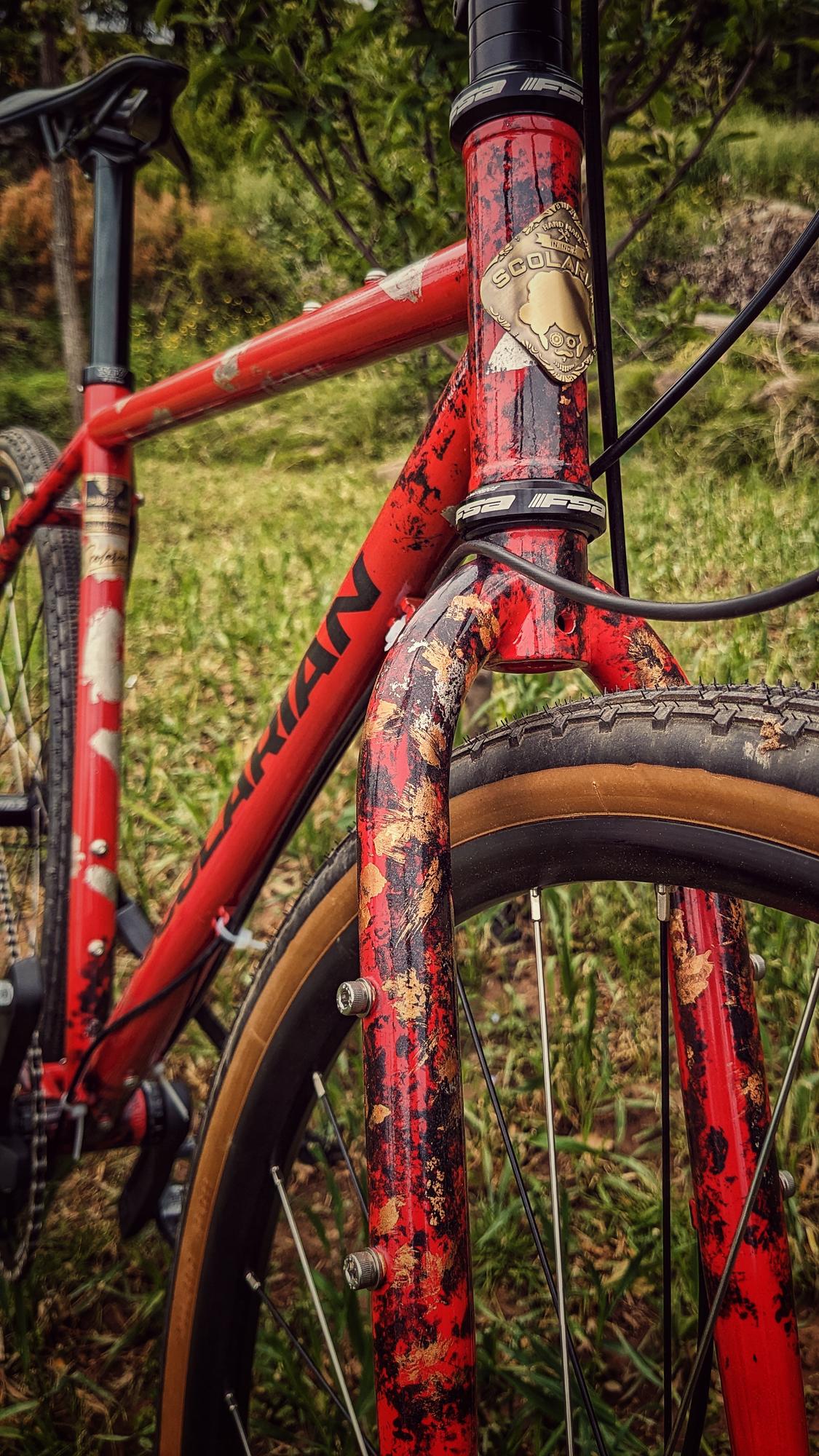 Chromoly steel tubing close-up of Scolarian Mudfest frame