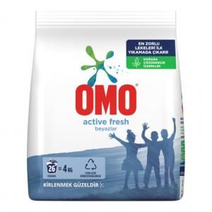 OMO TOZ ÇAMAŞIR DETERJANI ACTİVE FRESH BEYAZLAR 4 KG