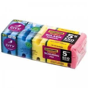 NEW ECO OLUKLU BULAŞIK SÜNGERİ 5`Lİ EKO PAKET