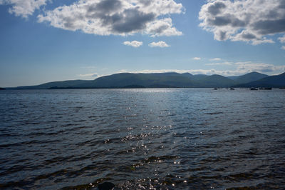 A peaceful beauty of Loch Lomond in a sunny day