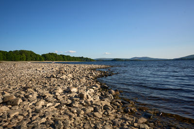 A peaceful beauty of Loch Lomond in a sunny day