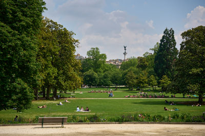 Bordeaux, France, 05.23.2023 Saint Seurin, Public Garden