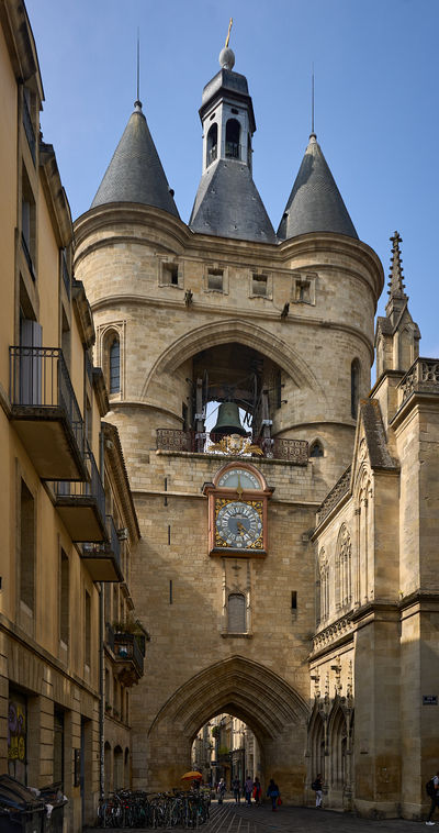 Bordeaux, France, 05.23.2023 La Grosse Cloche, a famous bell tower in Bordeaux France