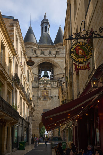 Bordeaux, France, 05.23.2023 La Grosse Cloche, a famous bell tower in Bordeaux France